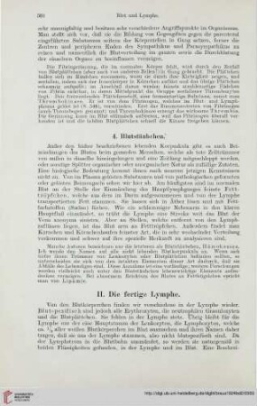 II: Die fertige Lymphe