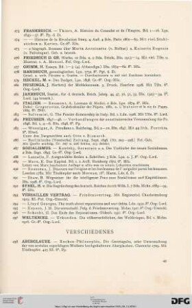 Verschiedenes (Nr. 298-325)