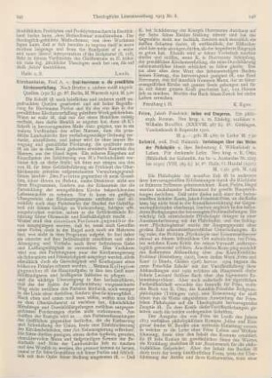 245-246 [Rezension] Kirchenheim, A. v., Emil Herrmann u. die preußische Kirchenverfassung