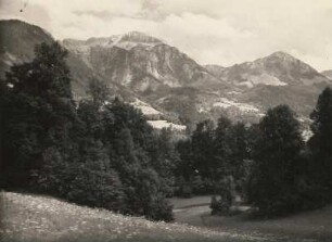 Berchtesgadener Alpen. Blick vom Königsweg auf Hohes Brett (2340 m) und Schneibstein (2276 m)
