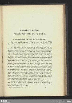 Fünfzehntes Kapitel. Prüfung und Wahl der Objektive