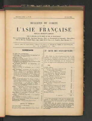 Nr. 22. Janvier 1903.