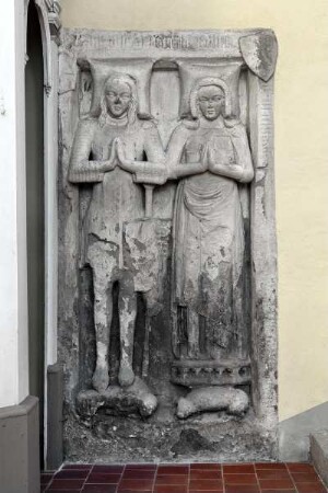 Grabplatte des Friedrich von Orlamünde und dessen Frau
