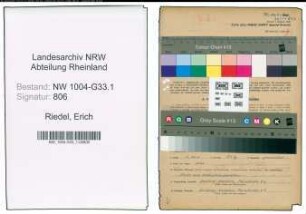 Entnazifizierung Erich Riedel , geb. 28.04.1891 (Lehrer)