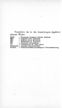 Verzeichnis der in den Anmerkungen abgekürzt citierten Werke: