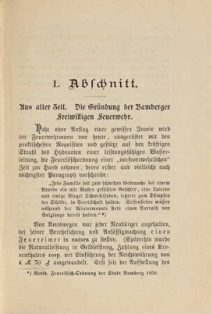 Geschichte der ersten fünfundzwanzig Jahre der Freiwilligen Feuerwehr Bamberg : Festschrift zur 25jährigen Jubelfeier der Freiwilligen Feuerwehr Bamberg vom 1. bis 3. August 1885