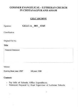 Financial Statement