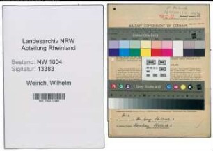 Entnazifizierung Wilhelm Weirich , geb. 09.09.1896 (Kapitaen)