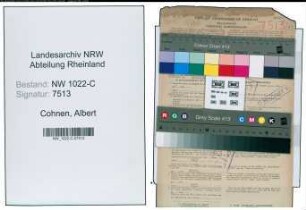 Entnazifizierung Albert Cohnen , geb. 11.05.1881 (Haendler)