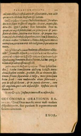 Oeconomia Orationis Basilii