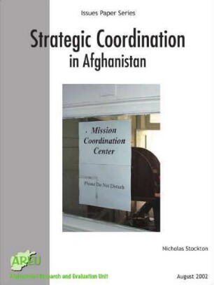 Strategic coordination in Afghanistan
