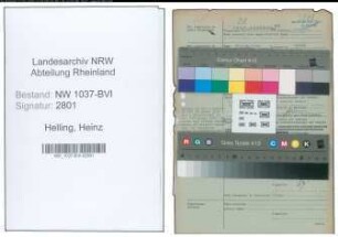 Entnazifizierung Heinz Helling , geb. 25.01.1909 (Lehrer)