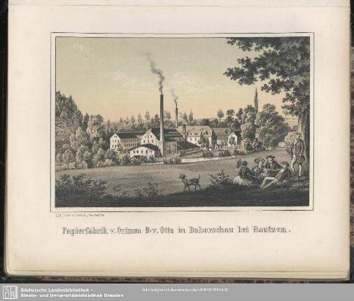 Papierfabrik v. Grimm & v. Otto in Doberschau bei Bautzen
