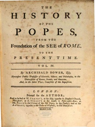 The History Of The Popes : From The Foundation of the See of Rome, To The Present Time, 4