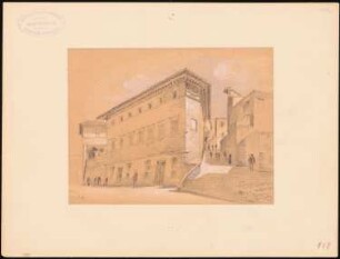 Haus in der Via Baldessare Peruzzi, Siena: Perspektivische Ansicht