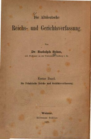 Die fränkische Reichs- und Gerichtsverfassung
