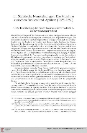 III. Staufische Neuordnungen: Die Muslime zwischen Sizilien und Apulien (1225–1250)