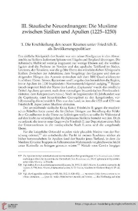 III. Staufische Neuordnungen: Die Muslime zwischen Sizilien und Apulien (1225–1250)