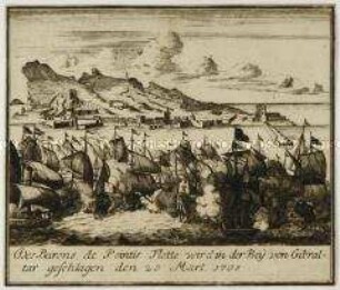 Seeschlacht vor Gibraltar am 20. März 1705