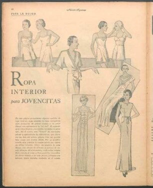 Ropa interior para jovencitas [Dibujos] : Para la mujer