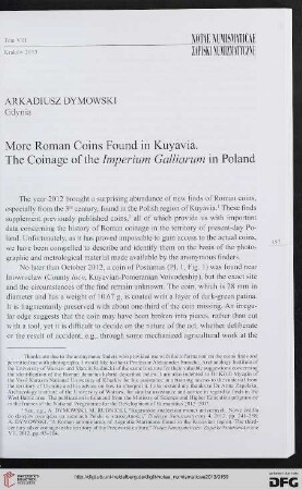 8: More Roman coins found in Kuyavia : the coinage of the Imperium Galliarum in Poland