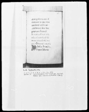 Rituale monasticum — Initiale D (eus qui salutis), Folio 36recto