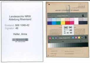 Entnazifizierung Anna Heller , geb. 21.02.1922 (Angestellte)