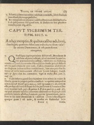 Caput Vigesimum Tertium. Sect. 6. An haec exceptio, & quibus casibus adulterii, sive stupri, quatenus feloniam ...