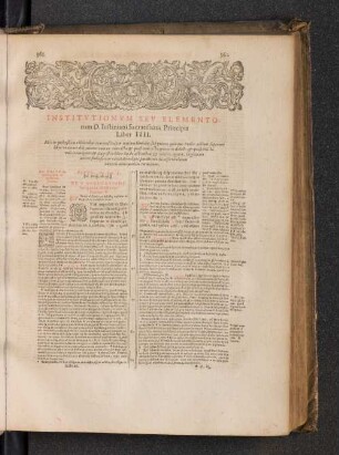 Institutionum Sev Elementorum D. Iustiniani Sacratissimi Principis, Liber IIII.