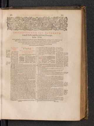 Institutionum Sev Elementorum D. Iustiniani Sacratissimi Principis, Liber IIII.