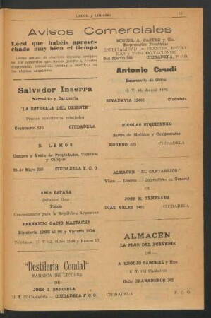 Avisos comerciales