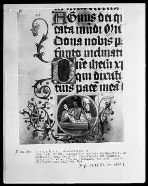 Fünfbändiges Missale von Berthold Furtmeyr — Erster Band — Schmerzensmann, Folio 57verso