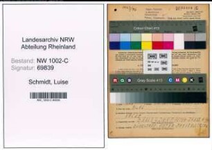 Entnazifizierung Luise Schmidt, geb. 11.07.1900 ()