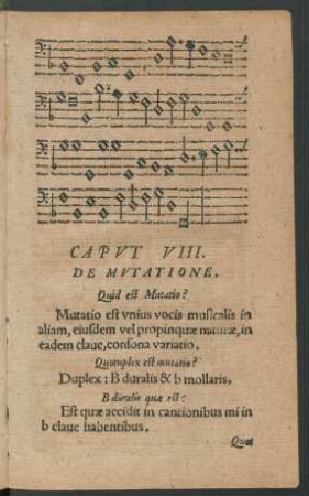 Caput VIII. De Mutatione.