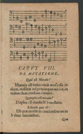 Caput VIII. De Mutatione.