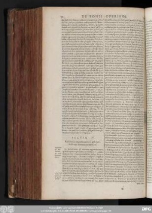 Sectio IV. Refutatio argumentorum pro perfectione bonorum operum.