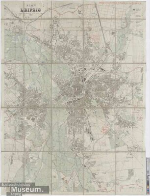 Plan von Leipzig; Beilage zum Leipziger Adressbuch für Leipzig und seine Vororte 1913