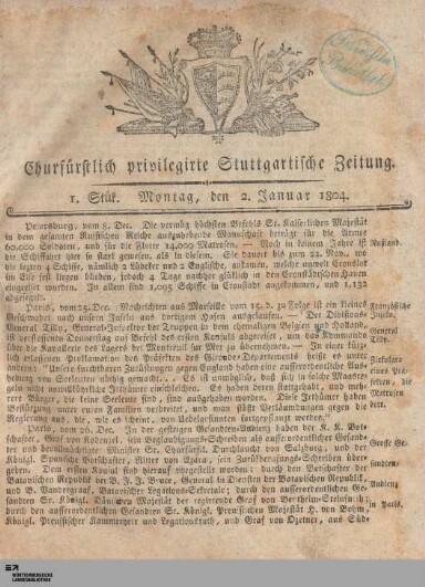 Titelseite einer Zeitung