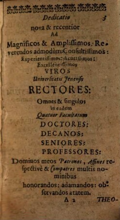 Syllabus Rectorum, et Professorum Jenae ... publicatus