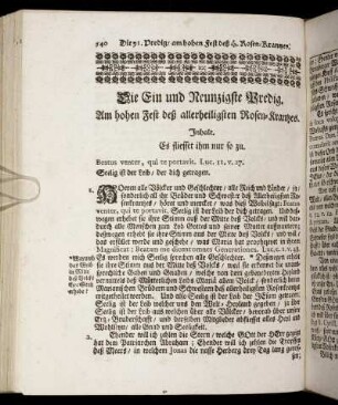 Die Ein und Neuntzigste Predig. Am hohen Fest deß allerheiligsten Rosen-Krantzes. - Die Fünff und Neuntzigste Predig. Am Heiligen Tag Mariä Opfferung.