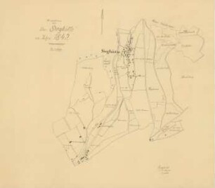 Handskizze, betrifft die Sieghütte im Jahr 1842