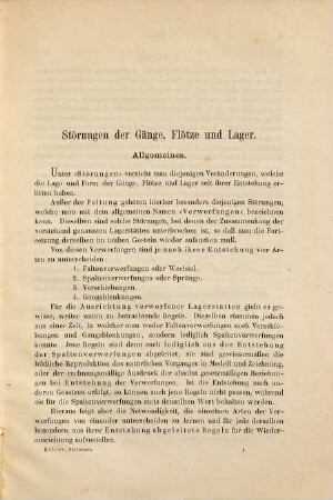 Die Störungen der Gänge, Flötze und Lager
