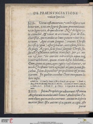 De prænvnciatione vnicæ speciei [Assertio XIII - XV]