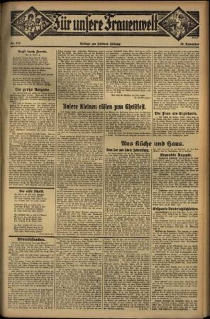 Zweite Ausgabe vom Donnerstag, den 29. November 1934.