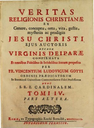 Veritas Religionis Christianae Et Librorum Quibus Innititur Contra Atheos, Polytheos, Idololatras, Mahometanos, & Judaeos, 4,2