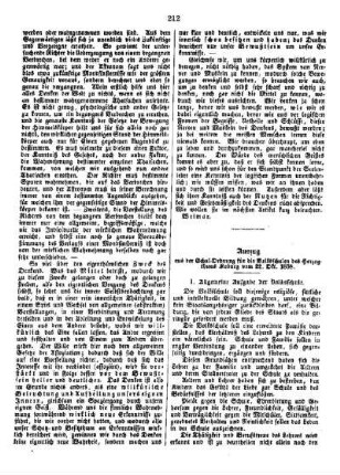 Auszug aus der Schulordnung für die Volksschulen des Herzogthums Koburg vom 22. Okt. 1858