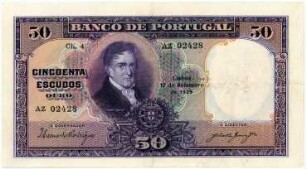 Geldschein, 50 Escudos, 17.9.1929
