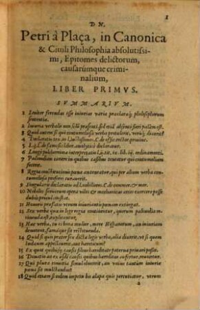 Epitomes delictorum causarumque criminalium ex iure Pontificio, Regio et Caesareo liber primus