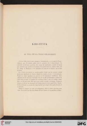 Le Tell et la ville pélasgique