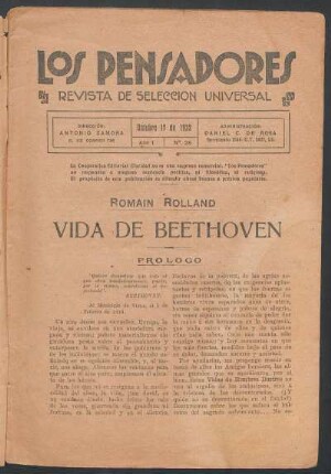 1922002800: Vida de Beethoven